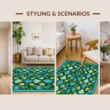 Chic Green Abstract Nature Motif(Green)