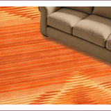 Shaggy Burnt Orange Dorm Room Area(Orange)