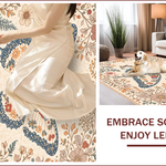 Ultra Soft Area Rug, Non Slip, Stain Resistant, Washable Area Rugs for Living Room, Bedroom, Soft Modern Butterfly Nursery Rug(Beige) - ODIKA