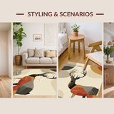 Artistic Sika Deer Textural Element(Beige)