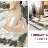 Geometric Gold Accented Visual Harmony(White)