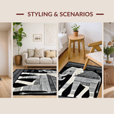Artful Abstract Black and White Theme(Black)