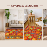 Eclectic Shaggy Geometric Style(Red)