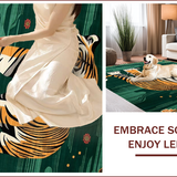 Vibrant Green Animal Motif(Brown)