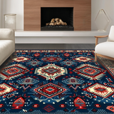 Elegant Fringe Textured Motif(Blue)