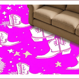 Disco Cowgirl Boots Welcome Mat(Pink)