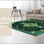 Ultra Soft Area Rug, Non Slip, Stain Resistant, Washable Area Rugs for Living Room, Bedroom, Vintage Celestial Zodiac(Green) - ODIKA