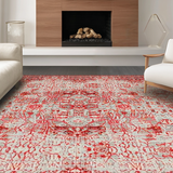 Striking Round Geometric Arrangement(Red)