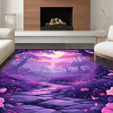 Whimsical Butterfly Garden Scene(Purple)