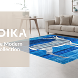Modern Blue Geometric Fusion(Blue)