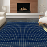 Vibrant Geometric Arrangement with Luxe Borders(Blue)