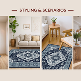 Artful Ogee with Gray Accents(Blue)