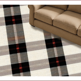 Checkered Minimalist Home Office Easy Clean(Beige)