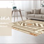 Ultra Soft Area Rug, Non Slip, Stain Resistant, Washable Area Rugs for Living Room, Bedroom, Non-Slip Western Tribal Living Room(Beige) - ODIKA