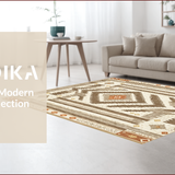 Ultra Soft Area Rug, Non Slip, Stain Resistant, Washable Area Rugs for Living Room, Bedroom, Non-Slip Western Tribal Living Room(Beige) - ODIKA