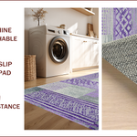 Ultra Soft Area Rug, Non Slip, Stain Resistant, Washable Area Rugs for Living Room, Bedroom, Kids Space Themed(Purple) - ODIKA