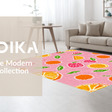 Eclectic Cheerful Fruit Patterned Design(Pink)