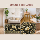 Sophisticated Digital Floral Print(Black)