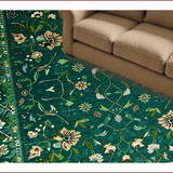 Vibrant Green Geometric Motif(Green)