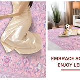 Charming Plush Geometric Touch(Pink)