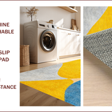 Abstract Yellow Blue Non Slip(Yellow)