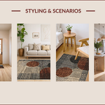 Ultra Soft Area Rug, Non Slip, Stain Resistant, Washable Area Rugs for Living Room, Bedroom, Rustic Cow Print Living Room Rug(Brown) - ODIKA