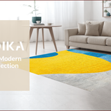 Abstract Yellow Blue Non Slip(Yellow)