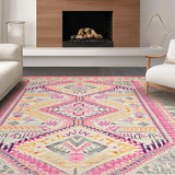 Vibrant Cozy Jute Fusion Design(Pink)