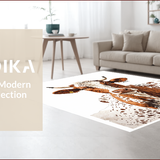 Ultra Soft Area Rug, Non Slip, Stain Resistant, Washable Area Rugs for Living Room, Bedroom, Soft Brown Cow Print Western Decor(Brown) - ODIKA