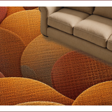 Modern Wavy Circles Design(Brown)