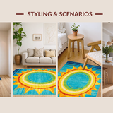 Bold Tropical Color Block Style(Blue)