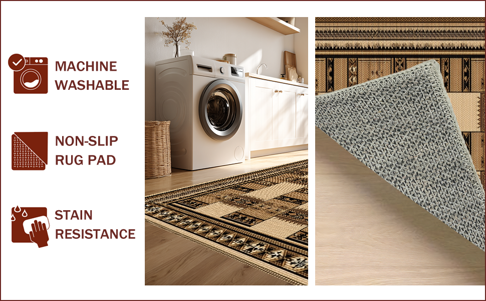 Ultra Soft Area Rug, Non Slip, Stain Resistant, Washable Area Rugs for Living Room, Bedroom, Rustic Cowhide Living Room Accent(Beige) - ODIKA