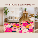 Bright Eclectic Smiley Motif(Pink)