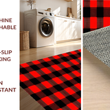 Rustic Red and Black Checkered Aesthetic(Red)