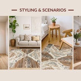 Artisanal Cozy Patterned Composition(Brown)