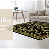 Luxurious Black Snake Motif Design(Black)