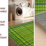 Modern Shag Distressed Geometry(Green)