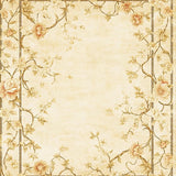 Timeless Area Faded Floral Scrollwork on a Warm Neutral Base(Beige)