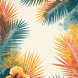 Cheerful Palm Patterned Décor(Yellow)