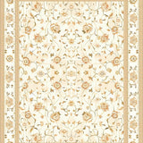 Elegant Woven Floral Area With Off White And Earthy Tones(Beige)