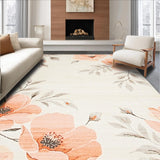 Boho Petal Non Slip Beige Flower Entryway(Beige)