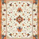 Eclectic Vibrant Floral Burst(Beige)