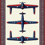 Contemporary Vintage Airplane Art(Red)