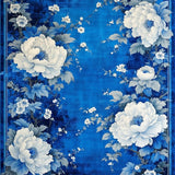 Luxurious Ornate Floral Design(Blue)