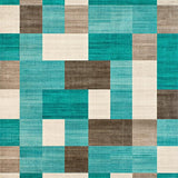 Contemporary Checked Earthy Tones(Green)