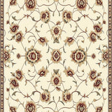 Timeless Beige Brown Area with Classic Floral Motif(Beige)