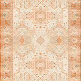 Beige Orange Non Slip Runner with Boho(Ivory)