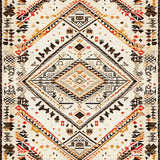 Rustic Boho with Layered Tribal Diamonds and Beige Highlights(Beige)
