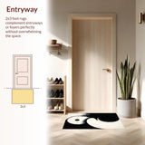 Contemporary Circular Abstract Design(Black)