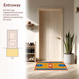 Bold Geometric Basketball Motif(Orange)